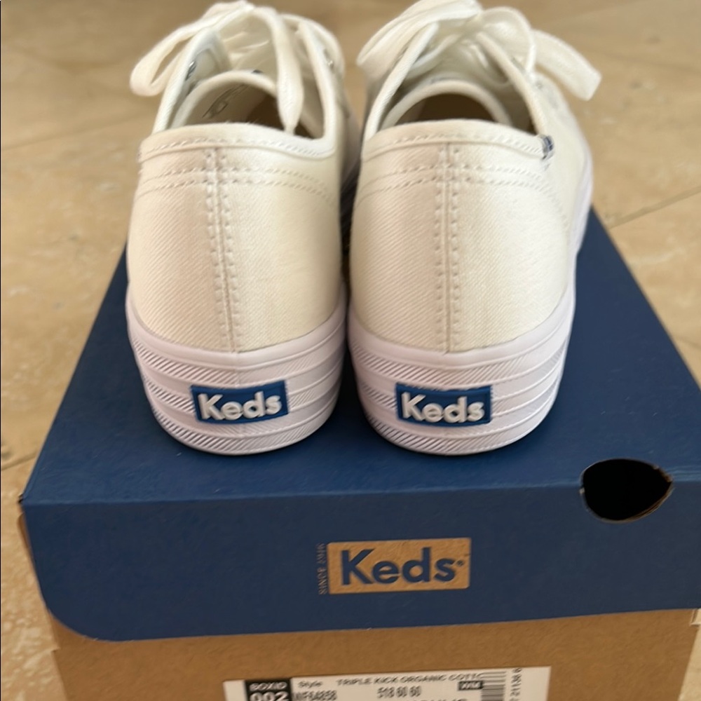 Keds White Sneakers Classic Canvas Low-Top